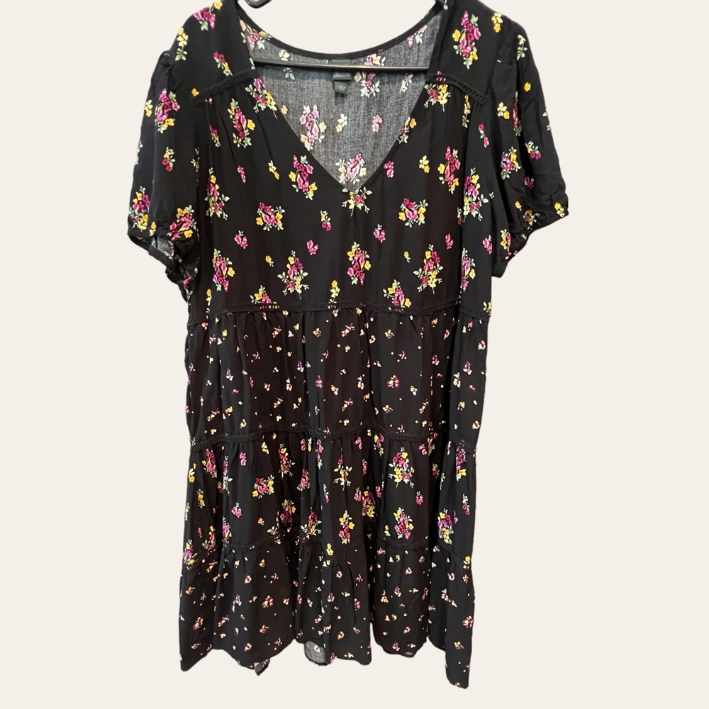 Wild Fable | Black Floral Dress | Size L